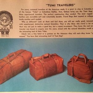 Vintage Tumi Traveler leather Carry on bag